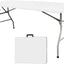 Mesa plegable portátil plástico resistente 6ft blanco