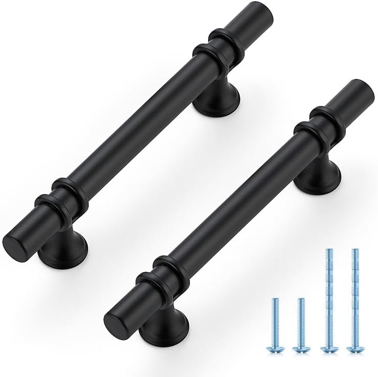 Manijas gabinete 5" negro mate set 10