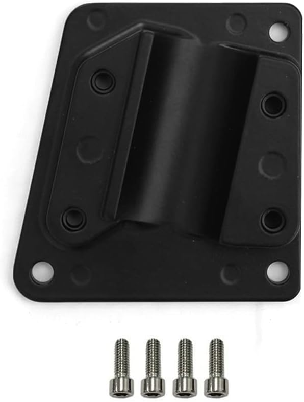 Placa soporte brazo espejo puerta Peterbilt aluminio negro