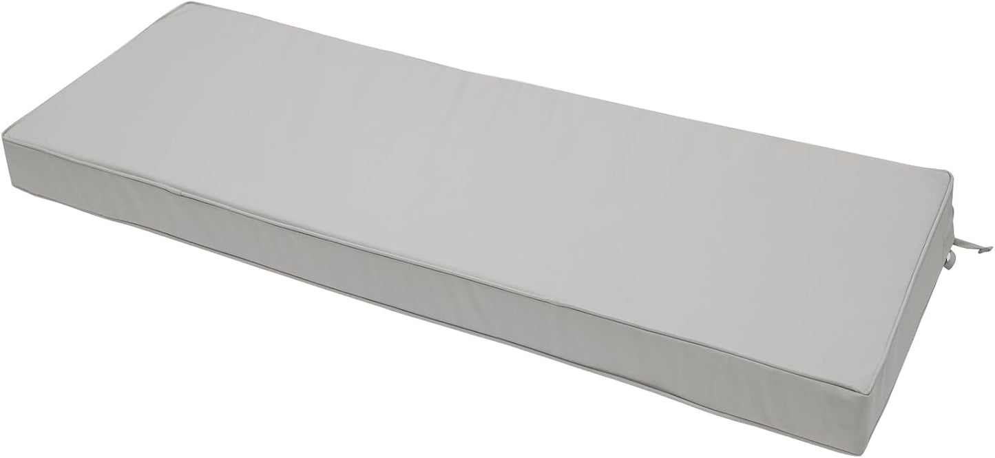 Cojín banco exterior 48x18" impermeable gris