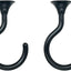 Ganchos techo para plantas colgantes 2 set negro