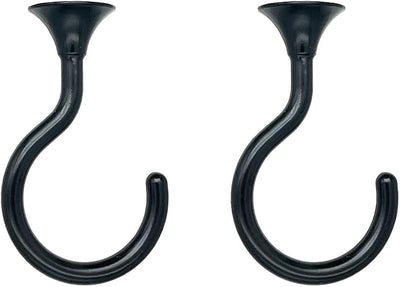 Ganchos techo para plantas colgantes 2 set negro