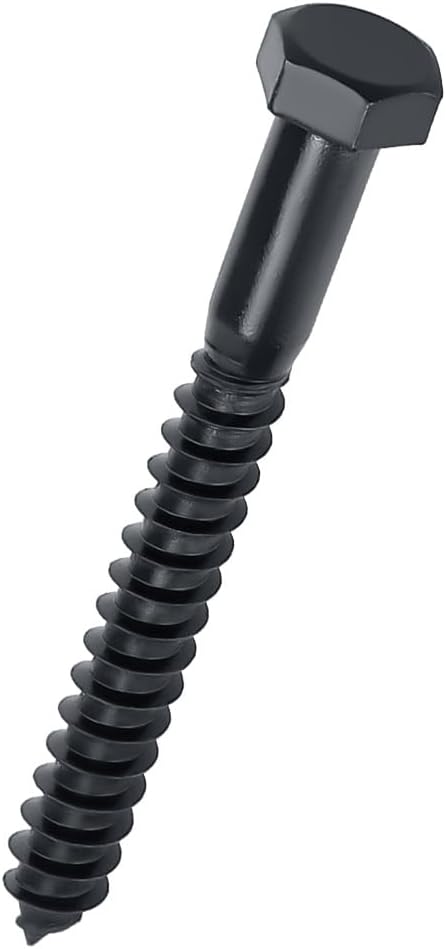 Tornillos hex 1/4x3 acero inox 304 18/8 negro