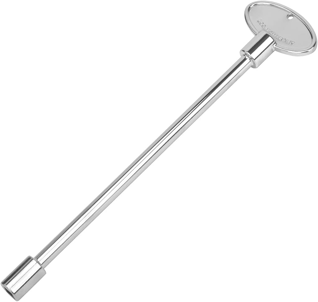 Llave universal válvula gas 1/4 y 5/16" cromo 8"