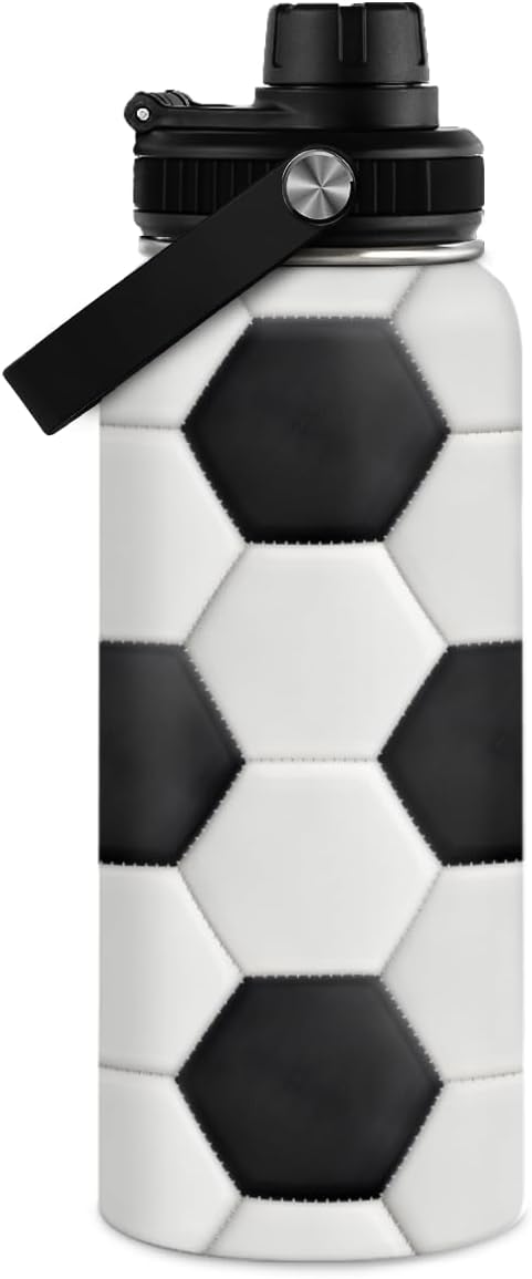 Botella agua fútbol acero inox 32oz regalo hombres
