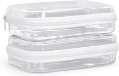 Estuche lápices plástico transparente con cremallera