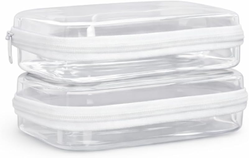 Estuche lápices plástico transparente con cremallera