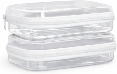 Estuche lápices plástico transparente con cremallera