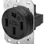 Dispositivo cableado Kellems 50A industrial negro HBL9450A