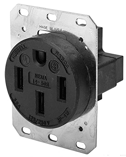 Dispositivo cableado Kellems 50A industrial negro HBL9450A