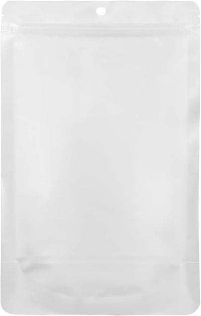 110 Bolsas Resellables con Ventana Alimentos Blanco