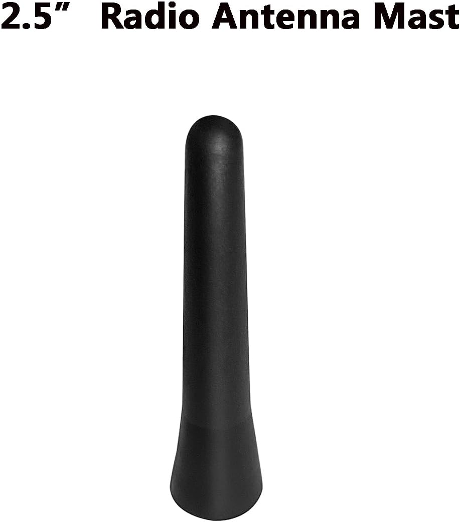 Antena corta comp GM Chevy GMC Buick 2.5" Negro