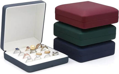 Caja anillos portátil para mujeres y niñas viaje azul