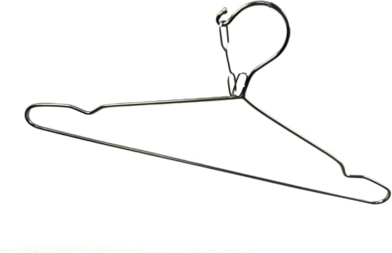 Percha alambre 16.5pulg cerradura 0.157pulg set 10 acero inox