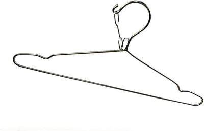 Percha alambre 16.5pulg cerradura 0.157pulg set 10 acero inox