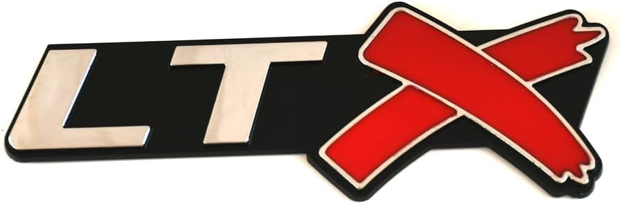 2 Emblemas LTX 3D para Chevy Corvette rojo cromado