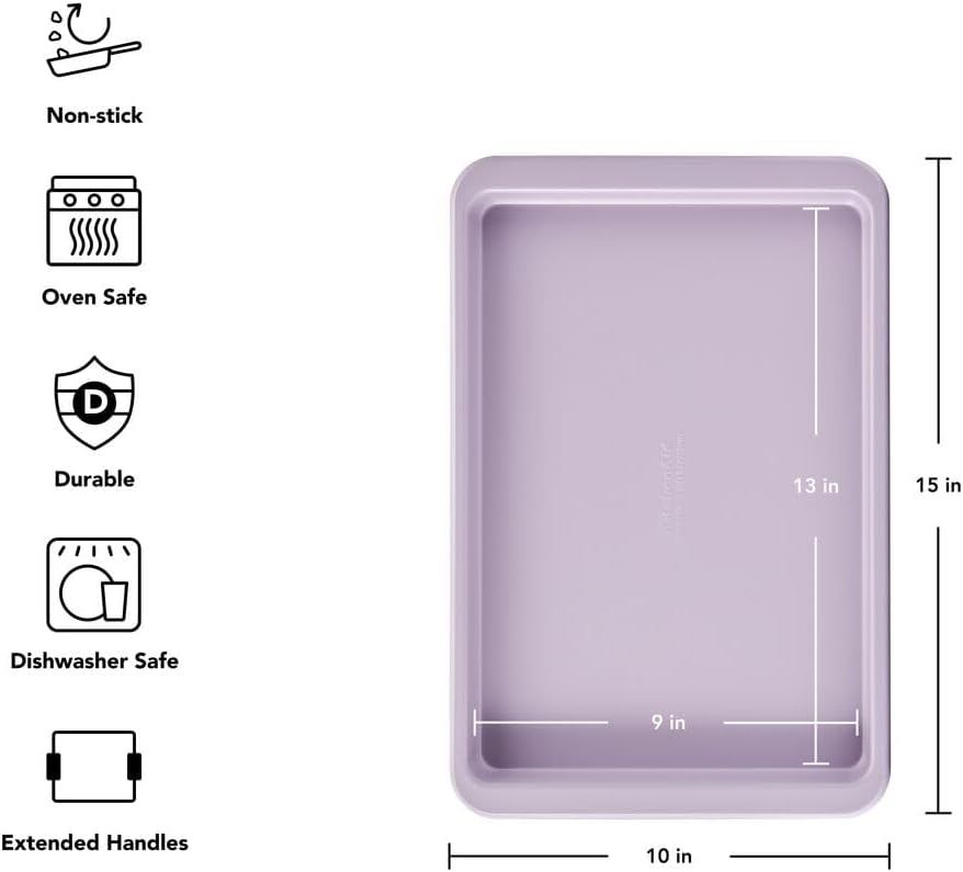 Bandeja antiadherente acero aluminizado 9x13pulg