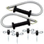 Set 2 manijas puerta resorte valla eléctrica negro