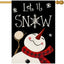 Bandera muñeco nieve 28x40" doble cara navideña