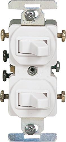 Interruptor dúplex palanca 276W 15A color blanco