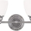 Lámpara de Baño con 2 Luces Cromada y Diseño Moderno