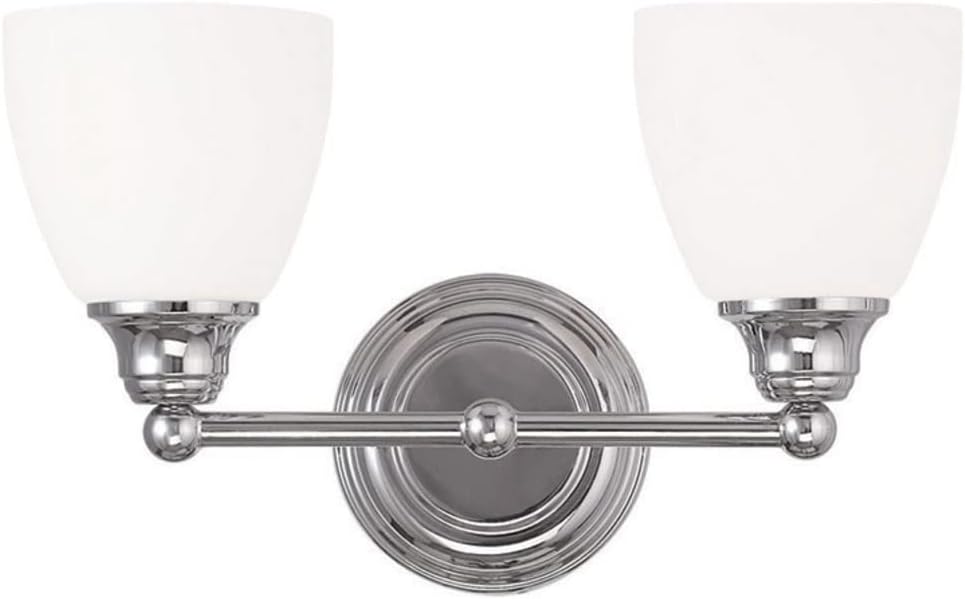 Lámpara de Baño con 2 Luces Cromada y Diseño Moderno