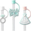 Set 3 popotes reutilizables con fundas silicona para vaso 40oz