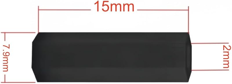 Espaciador nylon hexagonal negro 120 pzas
