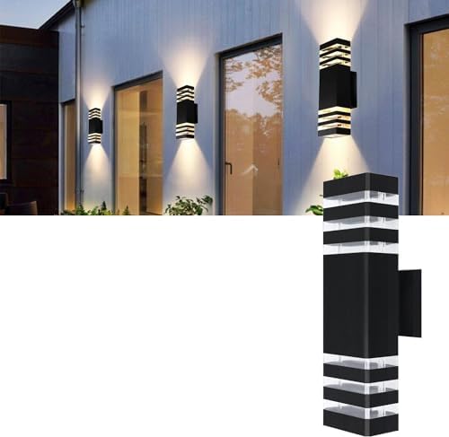 Luces pared LED cuadradas 15" 14W aluminio IP65