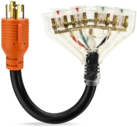 Cable adaptador RV 30A a 20A L14-30P a 5-15R