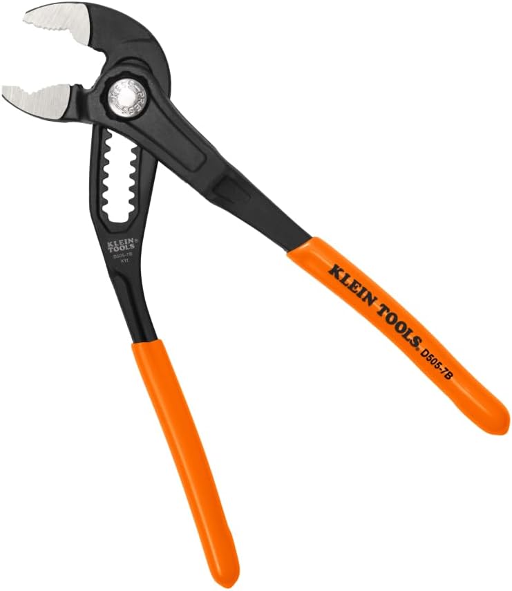 Alicates ajustables 7" Klein Tools diseño compacto mordaza V