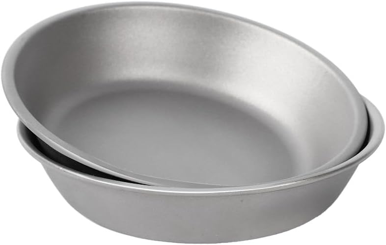 Plato titanio 2 Pzas cuenco ensalada 4.6" mochileros