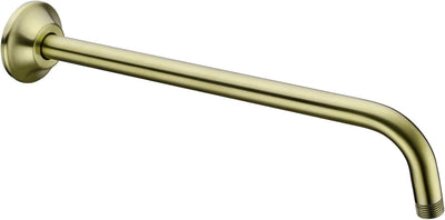 Brazo ducha forma L 16pulg incluye brida color dorado