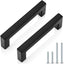 10 Manijas Acero Inox 3.5pulg Negro Mate Cuadradas