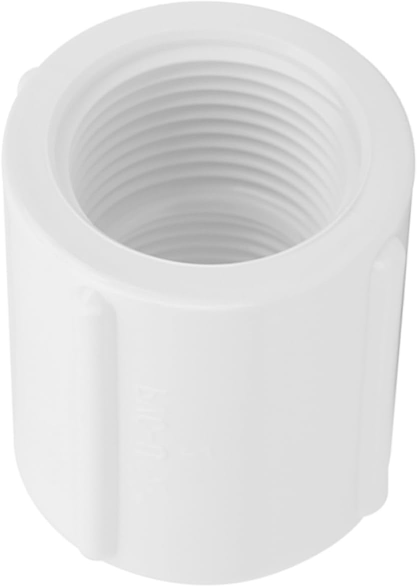 10 Conectores PVC 3/4pulg SCH40 Rosca Doble Hembra