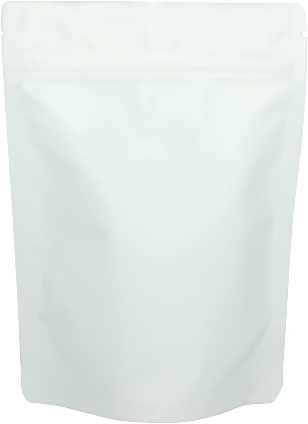Bolsas almacenamiento alimentos resellables blanco mate 50uds