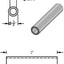 Espaciador aluminio 3/8x1/4 pulg redondo sin roscar para M6 o 1/4