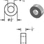 Espaciador aluminio 5/8x5/16 pulg redondo liso sin roscar