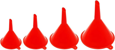 Set 4 embudos aceite automotriz universal multifuncional