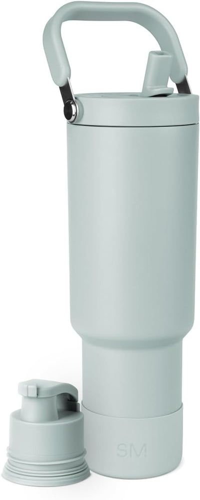 Vaso pajita abatible 40oz acero inox aislado gimnasio