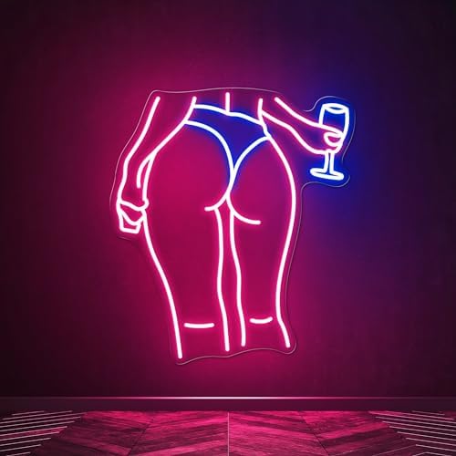Letrero Led Rosa Neón con Patrón Mujer para Decoración