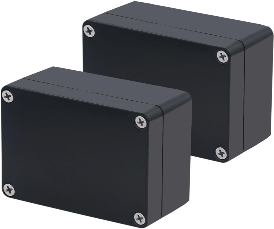 Caja conexiones impermeable IP67 ABS negro 3.9x2.7x2pulg