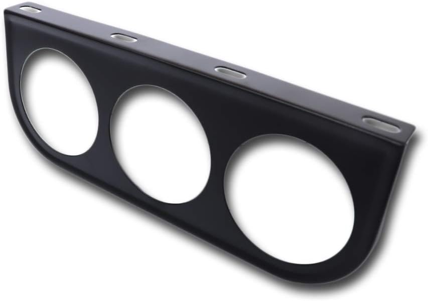 Panel montaje universal medidor triple 52mm negro