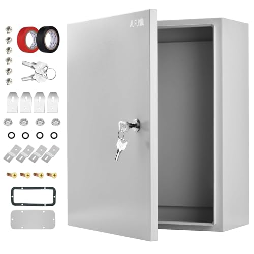 Caja metal eléctrica 24x24x12" impermeable bloqueo reforzado