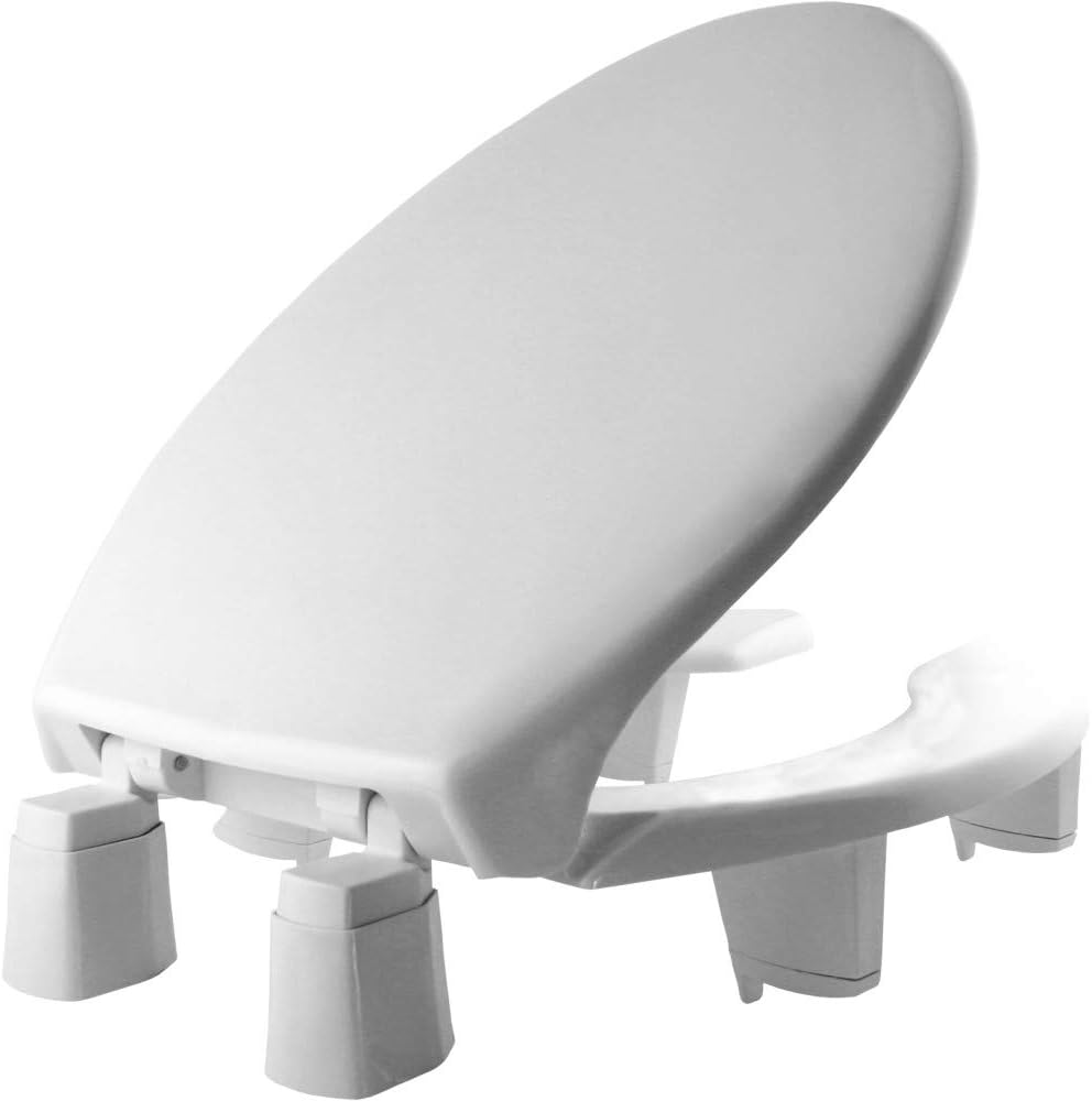 Asiento elevado inodoro alargado bisagras duraderas