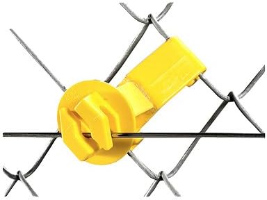 Aislador eléctrico esgrima poste U amarillo 25 pzas