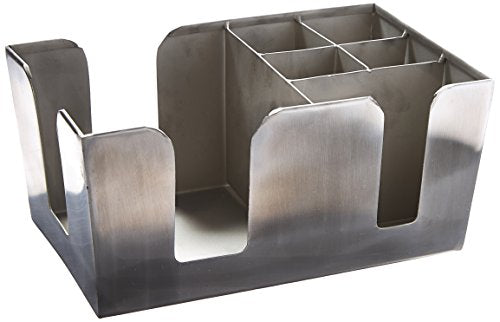 Organizador barra acero inox 6 compartimentos plateado