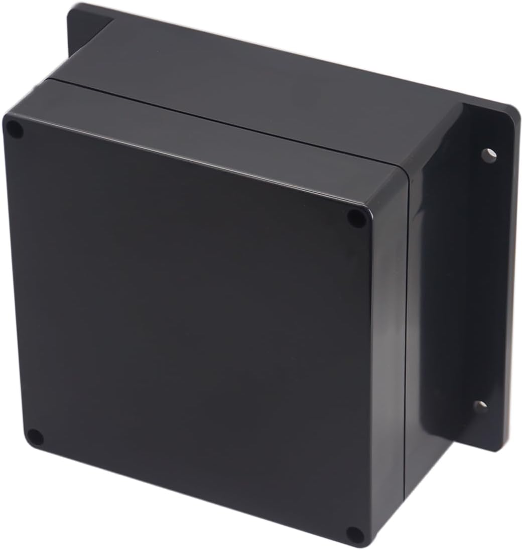 Caja conexiones electrónica IP65 plástico negro 6.3x6.3x3.5pulg