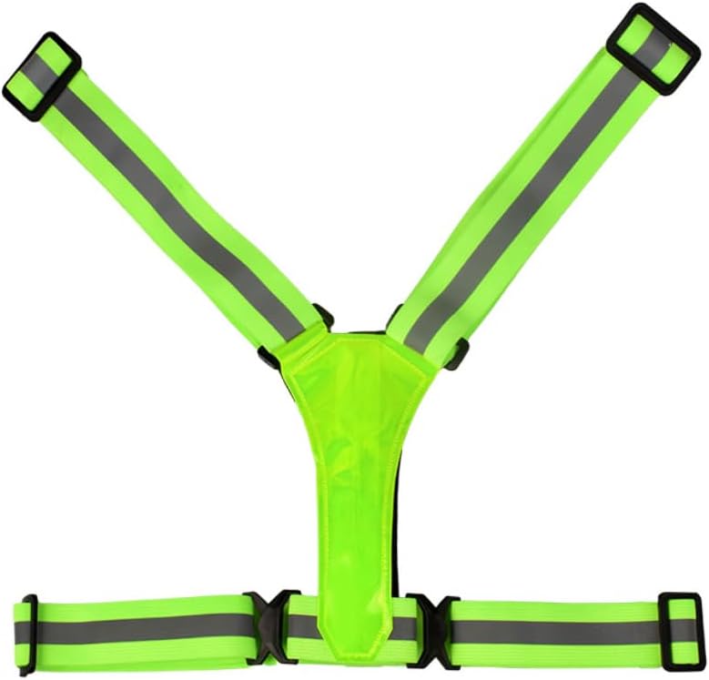 Chaleco LED recargable verde neón correas ajustables