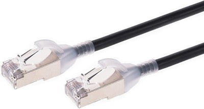 Cable Ethernet Cat6A doble blindado 25pies negro